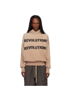 Fear of God Beige Heavyweight Long Sleeve 'Revolution' Hoodie