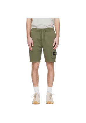 Stone Island Khaki 6200011 Organic Cotton Fleece Shorts