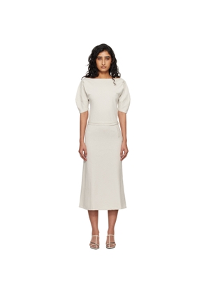 LEMAIRE Off-White Off Shoulder Midi Dress