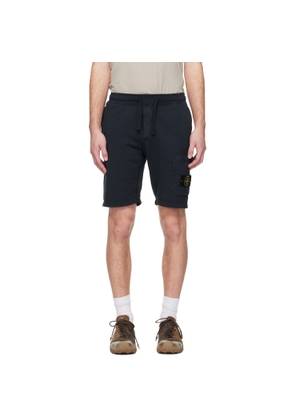 Stone Island Navy 6200011 Organic Cotton Fleece Shorts