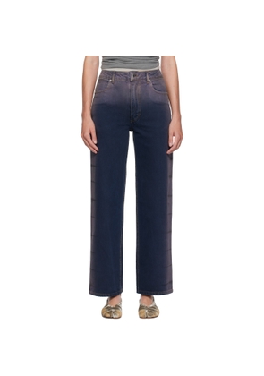 Eckhaus Latta Blue & Purple Wide Leg Jeans