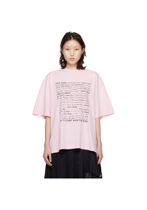 VETEMENTS Pink Fuck Everything T-Shirt