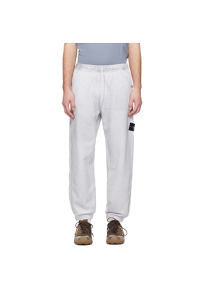 Stone Island Blue 6200003 Organic Cotton Fleece Reflective Sweatpants