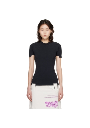 VETEMENTS Black Cut-Up Baby T-shirt