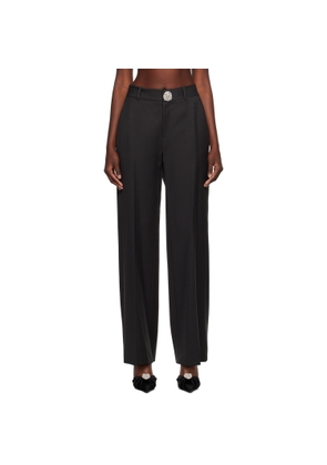 AREA Black Slit Trousers