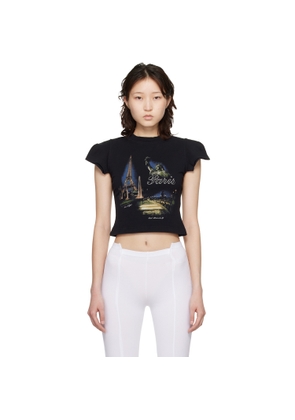 VETEMENTS Black 'Paris' Tourist Front Sleeve Baby T-shirt
