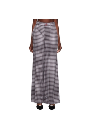 AREA Purple Check Trousers