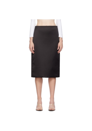 We11done Black Padded Midi Skirt