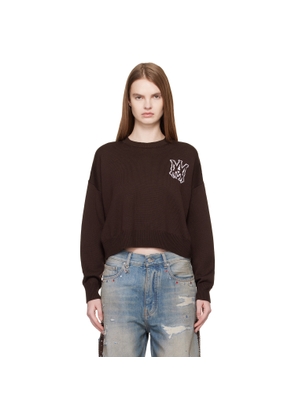 AMIRI Brown MA Crew Sweater