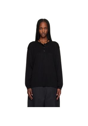 Studio Nicholson Black Rutas Jersey Henley