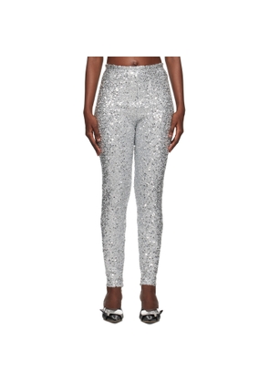 We11done Silver Sequins Leggings