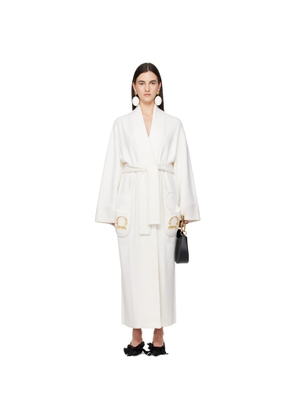 Moschino Off-White Breakfast Long Coat