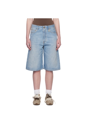 AMIRI Blue Faded Denim Shorts