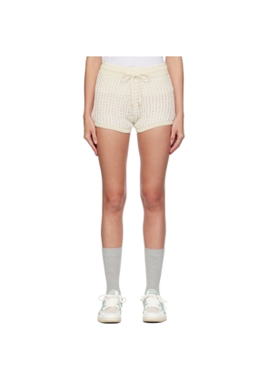 AMIRI Off-White Crochet Shorts