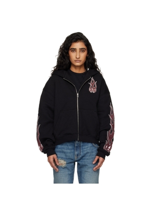 AMIRI Black Flames Zip Hoodie