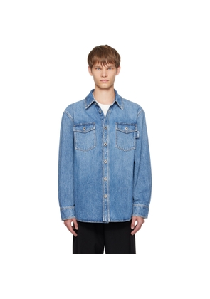 Bottega Veneta Blue Faded Denim Shirt