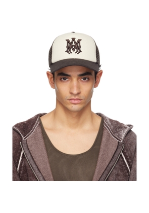 AMIRI Brown & White MA Foam Trucker Cap
