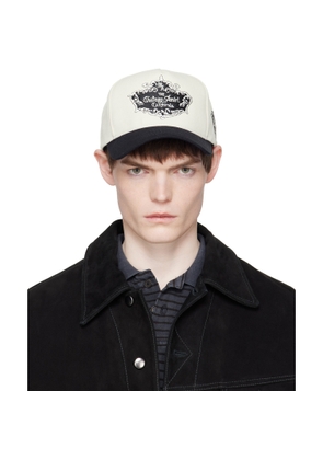 AMIRI Black & White 'Chateau Amiri' Crest Cap