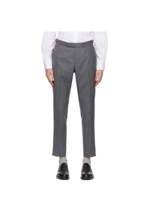 Thom Browne Gray Low-Rise Trousers