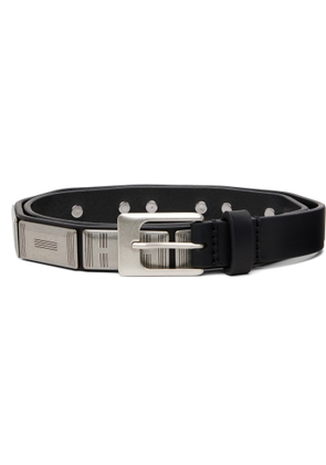LEMAIRE Black & Silver Buffalo Studs 20 Belt