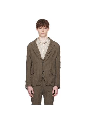 Bottega Veneta Brown Crushed Wool Blazer