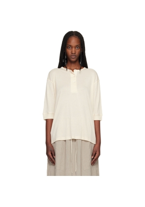 Studio Nicholson Beige Lorem Jersey Henley
