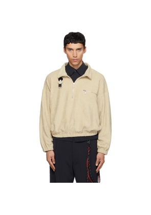Song for the Mute Beige Zip Funnel Sweatshirt