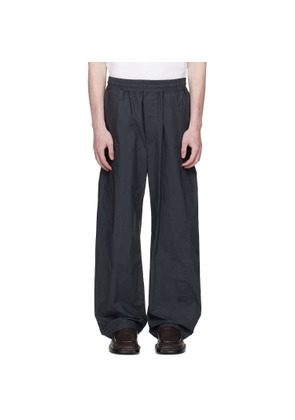 Bottega Veneta Gray Resinated Cotton Trousers