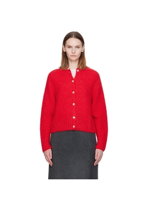 Nothing Written Red Alpaca Knit Cardigan