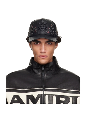 AMIRI Black MA Stud Leather Cap