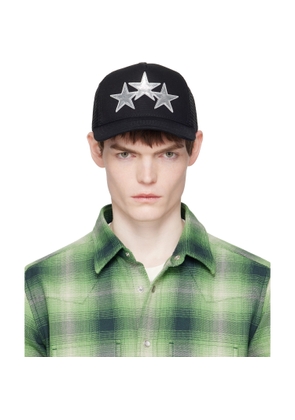 AMIRI Black Metallic 3 Star Trucker Cap