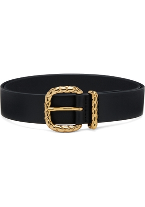 Bottega Veneta Black Coaxial Loop Belt
