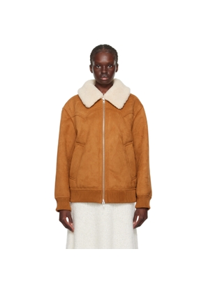 Stand Studio Tan Lillee Faux-Shearling Jacket