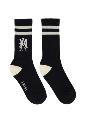 AMIRI Black MA Stripe Socks
