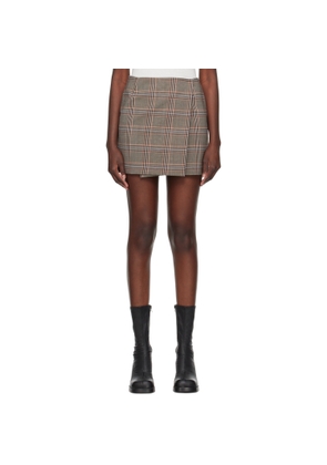 Sportmax Brown Glen Plaid Miniskirt