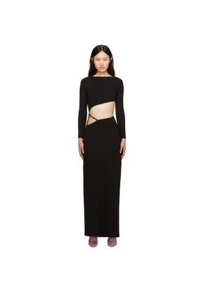 GCDS Black Bling Maxi Dress