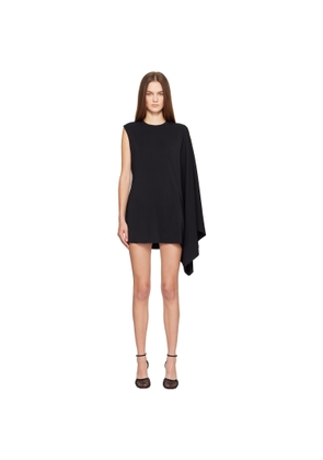 ALAÏA Black Asymmetric Kaftan Minidress