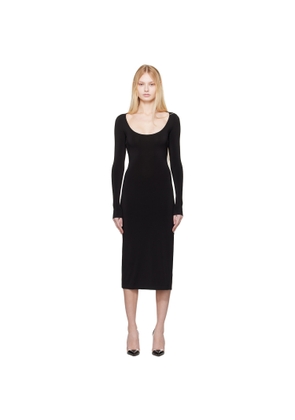 GUIZIO Black Sander Midi Dress