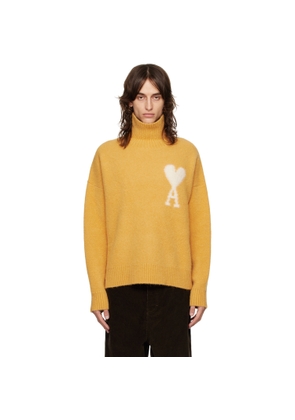 AMI Paris Yellow Ami de Cœur Turtleneck