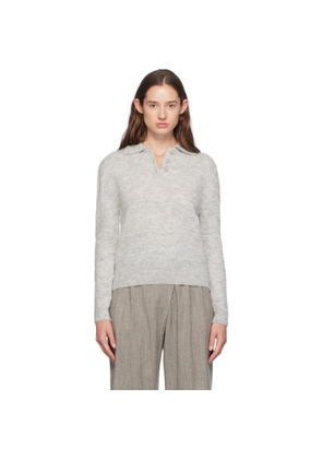 AMOMENTO Gray Mohair Sweater