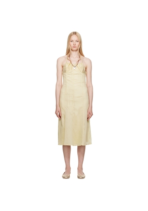 Belle Anna Yellow Flore Midi Dress