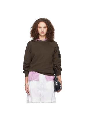 Stone Island Brown 5100013 Raw Hand Organic Cotton Sweater