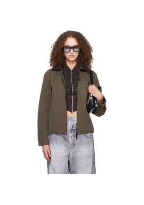 Stone Island Brown 1200014 Organic Panama Cotton Old Effect Jacket