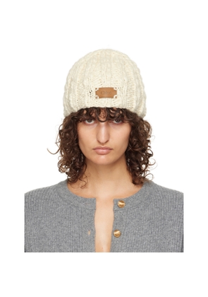 Chloé Off-White Extra Fine Wool & Silk Beanie