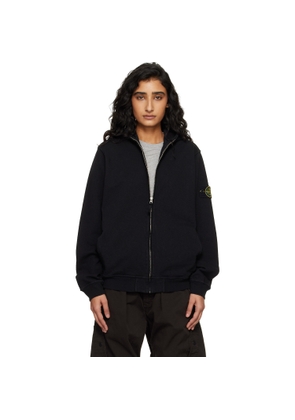 Stone Island Black 6100032 Malfilé Fleece Old Effect Hoodie