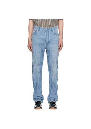 Bottega Veneta Blue Crushed Jeans