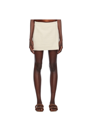 Staud Beige Tour Miniskirt