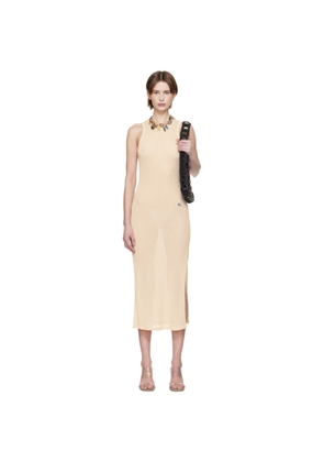 Eckhaus Latta Beige Spiral Midi Dress