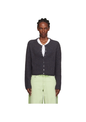 Eckhaus Latta Gray Yak Snap Cardigan