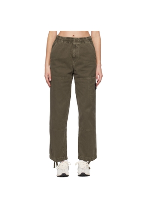 Stone Island Brown 3100005 Organic Panama Cotton Old Effect Trousers
